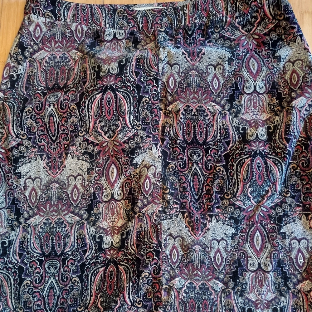 Croft and barrow stretch corduroy goth skirt 18